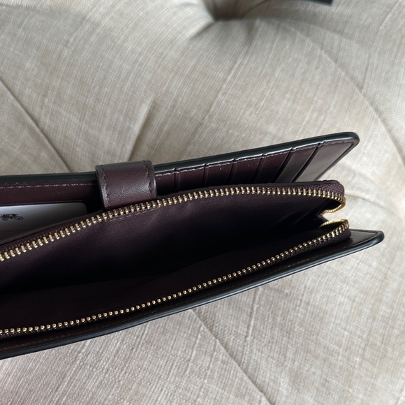 Coach  Leather Wallet with Gold Accents - Picture 5 of 9